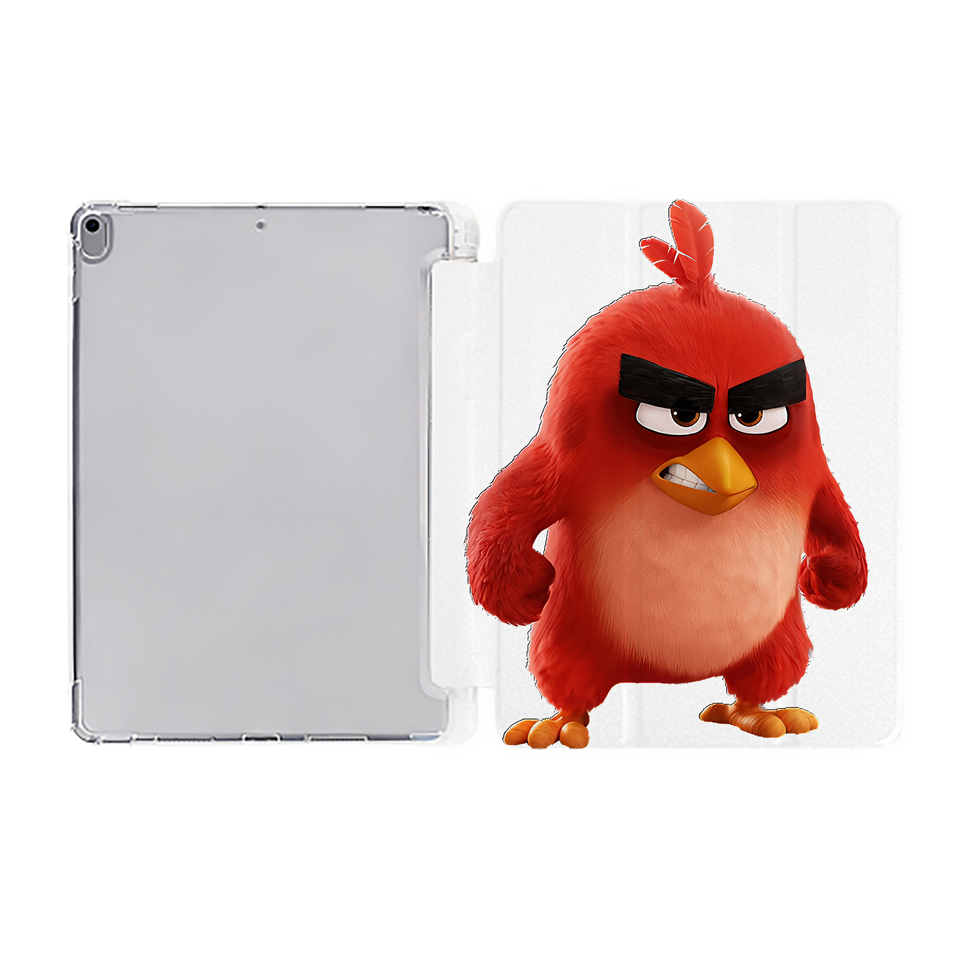 （画像用） Angry Birds アングリーバード IPad ケース ペン収納付き 三つ折りスタンド PUレザー×シリコン 対応機種9.5/10.5/10.9インチ